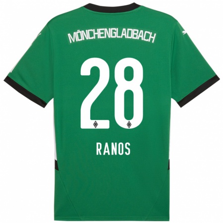 Kandiny Mujer Camiseta Grant-Leon Ranos #28 Verde Blanco 2ª Equipación 2024/25 La Camisa Chile