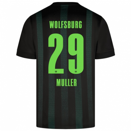 Kandiny Mujer Camiseta Marius Müller #29 Verde Oscuro 2ª Equipación 2024/25 La Camisa Chile