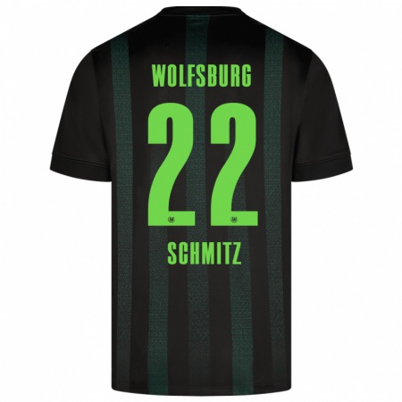 Kandiny Mujer Camiseta Lisa Schmitz #22 Verde Oscuro 2ª Equipación 2024/25 La Camisa Chile