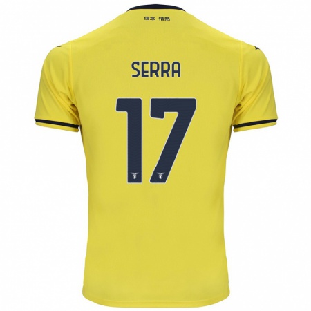 Kandiny Mujer Camiseta Federico Serra #17 Amarillo 2ª Equipación 2024/25 La Camisa Chile