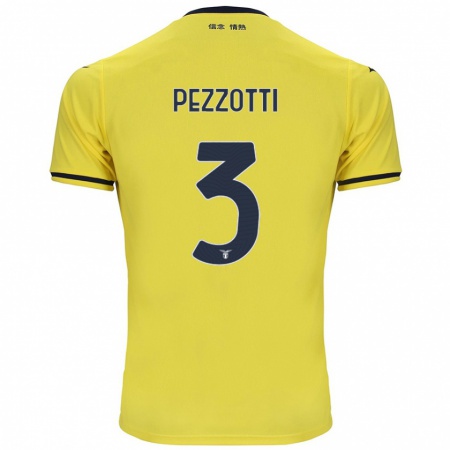 Kandiny Mujer Camiseta Arianna Pezzotti #3 Amarillo 2ª Equipación 2024/25 La Camisa Chile