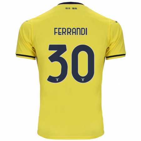 Kandiny Mujer Camiseta Giulia Ferrandi #30 Amarillo 2ª Equipación 2024/25 La Camisa Chile