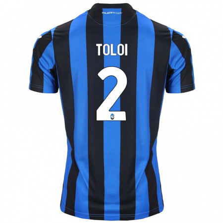 Kandiny Niño Camiseta Rafael Tolói #2 Azul Negro 1ª Equipación 2024/25 La Camisa Chile