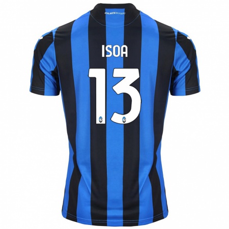 Kandiny Niño Camiseta Isaac Isoa #13 Azul Negro 1ª Equipación 2024/25 La Camisa Chile