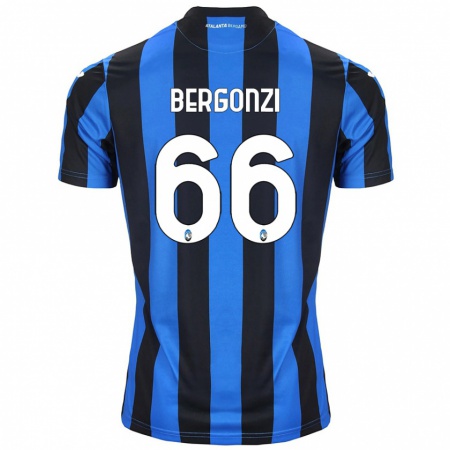 Kandiny Niño Camiseta Federico Bergonzi #66 Azul Negro 1ª Equipación 2024/25 La Camisa Chile