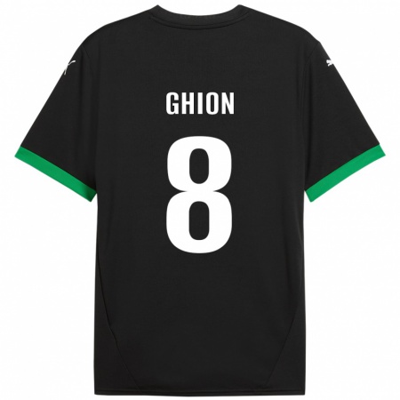 Kandiny Niño Camiseta Andrea Ghion #8 Negro Verde Oscuro 1ª Equipación 2024/25 La Camisa Chile