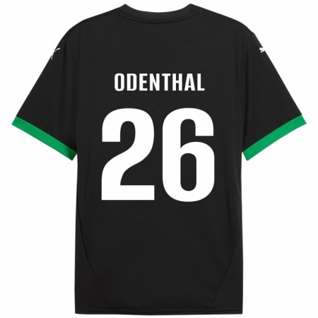 Kandiny Niño Camiseta Cas Odenthal #26 Negro Verde Oscuro 1ª Equipación 2024/25 La Camisa Chile