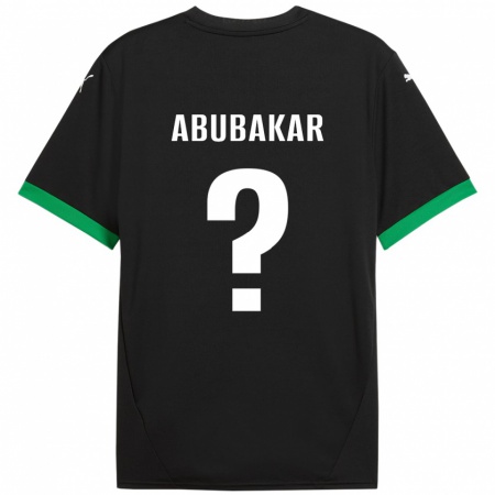 Kandiny Niño Camiseta Salim Abubakar #0 Negro Verde Oscuro 1ª Equipación 2024/25 La Camisa Chile