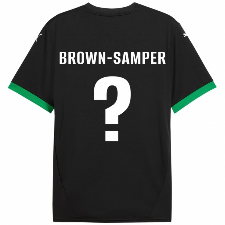 Kandiny Niño Camiseta Isaac Brown-Samper #0 Negro Verde Oscuro 1ª Equipación 2024/25 La Camisa Chile