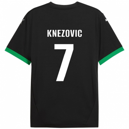 Kandiny Niño Camiseta Borna Knezovic #7 Negro Verde Oscuro 1ª Equipación 2024/25 La Camisa Chile