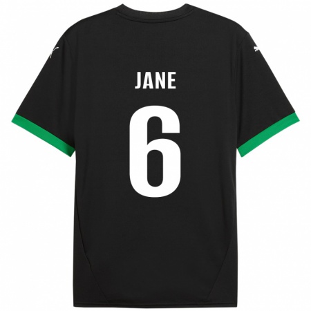 Kandiny Niño Camiseta Refiloe Jane #6 Negro Verde Oscuro 1ª Equipación 2024/25 La Camisa Chile