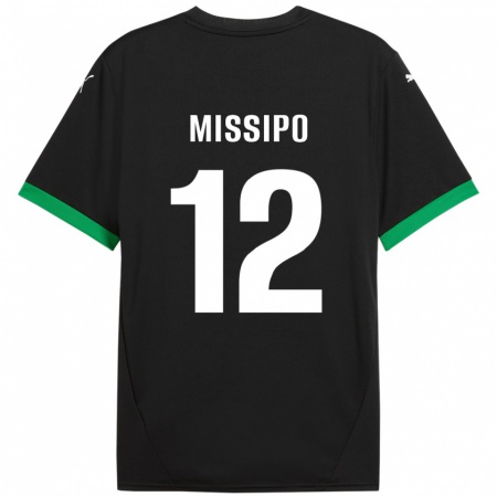 Kandiny Niño Camiseta Kassandra Missipo #12 Negro Verde Oscuro 1ª Equipación 2024/25 La Camisa Chile