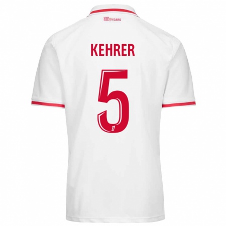 Kandiny Niño Camiseta Thilo Kehrer #5 Blanco Rojo 1ª Equipación 2024/25 La Camisa Chile