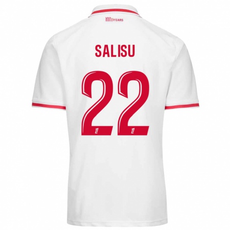 Kandiny Niño Camiseta Mohammed Salisu #22 Blanco Rojo 1ª Equipación 2024/25 La Camisa Chile