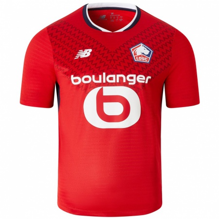 Kandiny Niño Camiseta Baptiste Rolland #0 Rojo Blanco 1ª Equipación 2024/25 La Camisa Chile