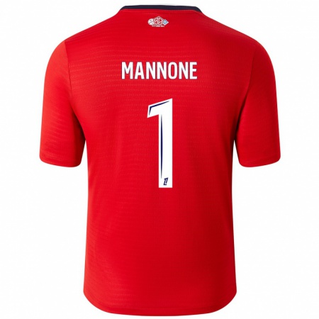 Kandiny Niño Camiseta Vito Mannone #1 Rojo Blanco 1ª Equipación 2024/25 La Camisa Chile