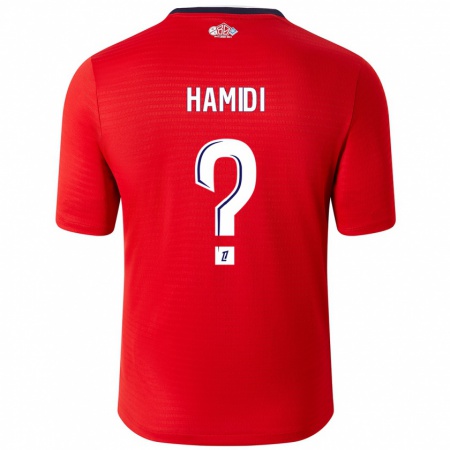 Kandiny Niño Camiseta Kamel Hamidi #0 Rojo Blanco 1ª Equipación 2024/25 La Camisa Chile