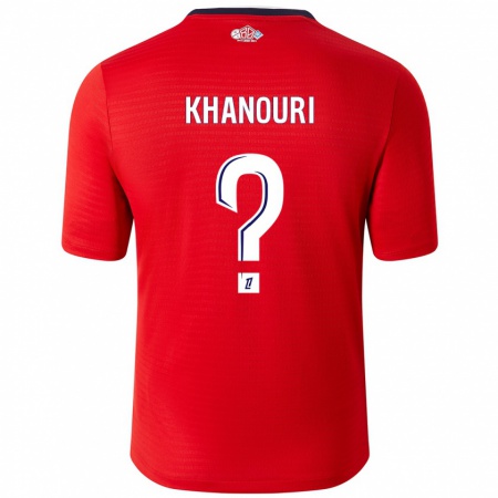 Kandiny Niño Camiseta Adam Khanouri #0 Rojo Blanco 1ª Equipación 2024/25 La Camisa Chile