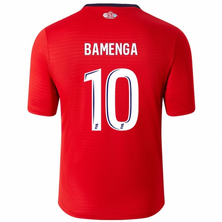 Kandiny Niño Camiseta Naomie Bamenga #10 Rojo Blanco 1ª Equipación 2024/25 La Camisa Chile