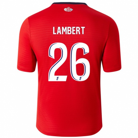 Kandiny Niño Camiseta Anaïs Lambert #26 Rojo Blanco 1ª Equipación 2024/25 La Camisa Chile