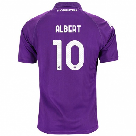 Kandiny Niño Camiseta Albert Gudmundsson #10 Morado 1ª Equipación 2024/25 La Camisa Chile