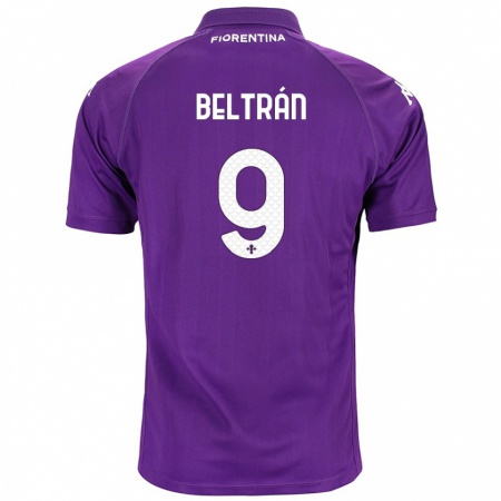 Kandiny Niño Camiseta Lucas Beltrán #9 Morado 1ª Equipación 2024/25 La Camisa Chile