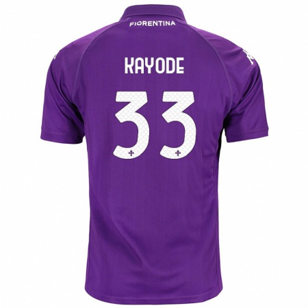 Kandiny Niño Camiseta Michael Kayode #33 Morado 1ª Equipación 2024/25 La Camisa Chile