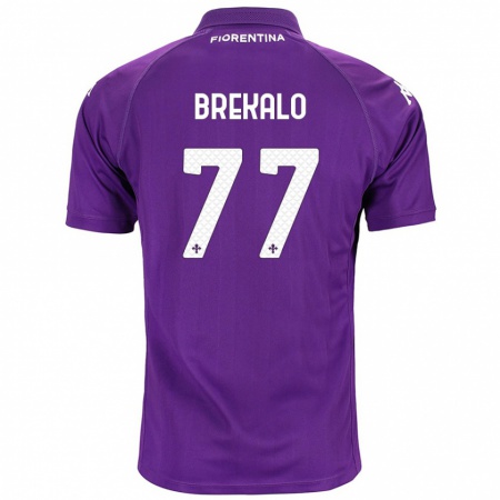 Kandiny Niño Camiseta Josip Brekalo #77 Morado 1ª Equipación 2024/25 La Camisa Chile