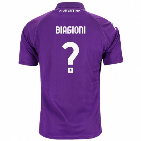 Kandiny Niño Camiseta Lorenzo Biagioni #0 Morado 1ª Equipación 2024/25 La Camisa Chile