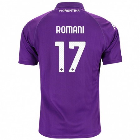 Kandiny Niño Camiseta Lorenzo Romani #17 Morado 1ª Equipación 2024/25 La Camisa Chile