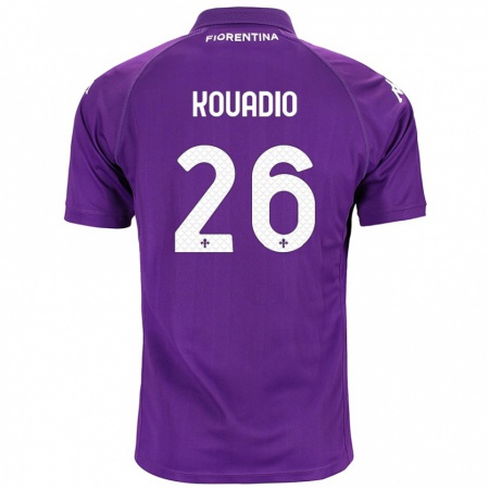 Kandiny Niño Camiseta Eddy Kouadio #26 Morado 1ª Equipación 2024/25 La Camisa Chile