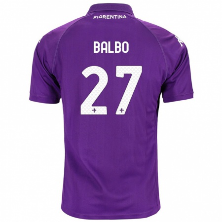 Kandiny Niño Camiseta Luis Balbo #27 Morado 1ª Equipación 2024/25 La Camisa Chile