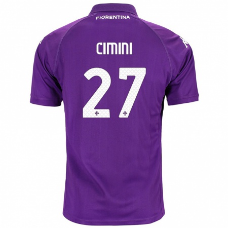 Kandiny Niño Camiseta Linda Tucceri Cimini #27 Morado 1ª Equipación 2024/25 La Camisa Chile