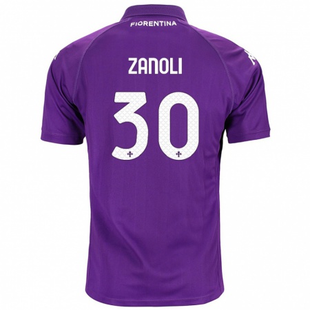 Kandiny Niño Camiseta Martina Zanoli #30 Morado 1ª Equipación 2024/25 La Camisa Chile