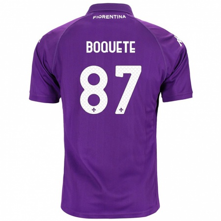 Kandiny Niño Camiseta Verónica Boquete #87 Morado 1ª Equipación 2024/25 La Camisa Chile