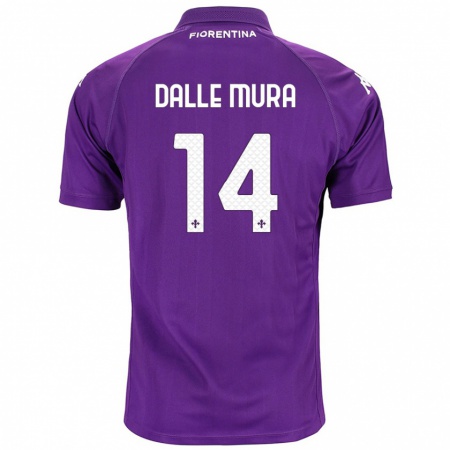 Kandiny Niño Camiseta Christian Dalle Mura #14 Morado 1ª Equipación 2024/25 La Camisa Chile