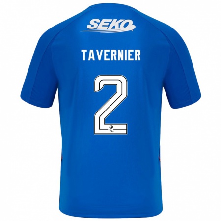 Kandiny Niño Camiseta James Tavernier #2 Azul Oscuro 1ª Equipación 2024/25 La Camisa Chile