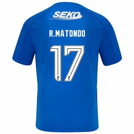 Kandiny Niño Camiseta Rabbi Matondo #17 Azul Oscuro 1ª Equipación 2024/25 La Camisa Chile