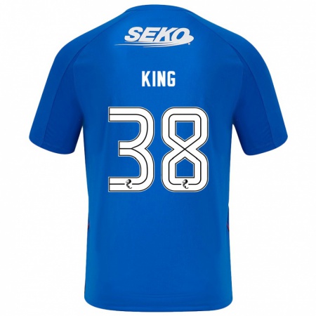 Kandiny Niño Camiseta Leon King #38 Azul Oscuro 1ª Equipación 2024/25 La Camisa Chile