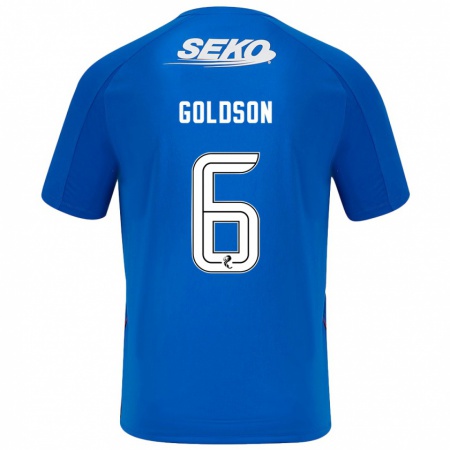 Kandiny Niño Camiseta Connor Goldson #6 Azul Oscuro 1ª Equipación 2024/25 La Camisa Chile