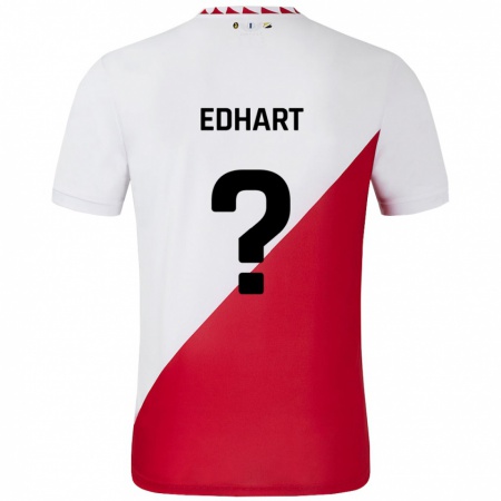 Kandiny Niño Camiseta Lynden Edhart #0 Blanco Rojo 1ª Equipación 2024/25 La Camisa Chile