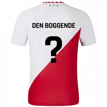 Kandiny Niño Camiseta Tijn Den Boggende #0 Blanco Rojo 1ª Equipación 2024/25 La Camisa Chile