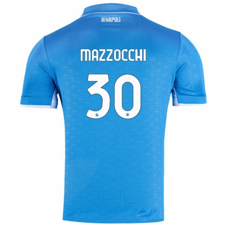 Kandiny Niño Camiseta Pasquale Mazzocchi #30 Azul Cielo 1ª Equipación 2024/25 La Camisa Chile