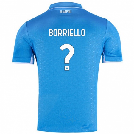 Kandiny Niño Camiseta Salvatore Borriello #0 Azul Cielo 1ª Equipación 2024/25 La Camisa Chile