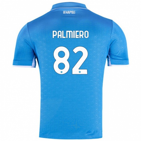 Kandiny Niño Camiseta Luca Palmiero #82 Azul Cielo 1ª Equipación 2024/25 La Camisa Chile