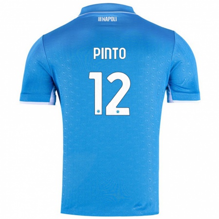 Kandiny Niño Camiseta Ciro Pinto #12 Azul Cielo 1ª Equipación 2024/25 La Camisa Chile