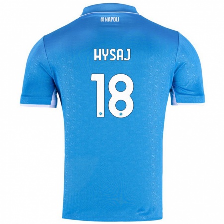 Kandiny Niño Camiseta Daniel Hysaj #18 Azul Cielo 1ª Equipación 2024/25 La Camisa Chile