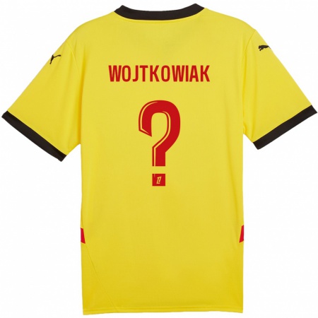 Kandiny Niño Camiseta Valentin Wojtkowiak #0 Amarillo Rojo 1ª Equipación 2024/25 La Camisa Chile