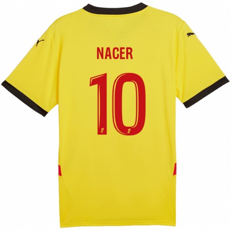 Kandiny Niño Camiseta Myriem Nacer #10 Amarillo Rojo 1ª Equipación 2024/25 La Camisa Chile