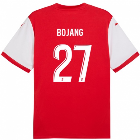 Kandiny Niño Camiseta Adama Bojang #27 Rojo Blanco 1ª Equipación 2024/25 La Camisa Chile